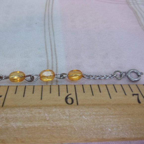 St Anthony Orange Bead Chaplet Bracelet 7" L - Picture 7 of 7